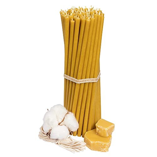 Diveevo Ritual Kerzen 100% Bienenwachs vom Athos - Orthodoxe Kerzen für Gebet Tischdeko Hochzeit - Ungiftig, Ruß - Tropffrei, Nachhaltige Produkte, Nr.80, Höhe: 18,5 cm, Ø 6,1 mm Diveevo Ritual Kerzen 100% Bienenwachs vom Athos - Orthodoxe Kerzen für Gebet Tischdeko Hochzeit - Ungiftig, Ruß - Tropffrei, Nachhaltige Produkte, Nr.80, Höhe: 18,5 cm, Ø 6,1 mm von Diveevo