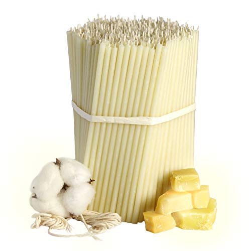 №80-50 Stk. Weiße Bienenwachskerzen-Kollektion: Traditionelle Stab- und Haushaltskerzen, Ritualkerzen sowie farbige Wachskerzen ein Set für Rituale L-18,5 cm Ø-6,1 mm, 60 Min Brenndauer №80-50 Stk. Weiße Bienenwachskerzen-Kollektion: Traditionelle Stab- und Haushaltskerzen, Ritualkerzen sowie farbige Wachskerzen ein Set für Rituale L-18,5 cm Ø-6,1 mm, 60 Min Brenndauer von Diveevo