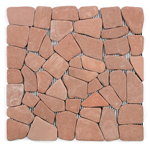 DIVERO 11 Fliesenmatten Natursteinmosaik Bruchmosaik für Wand und Boden terracotta á 30 x 30 cm DIVERO 11 Fliesenmatten Natursteinmosaik Bruchmosaik für Wand und Boden terracotta á 30 x 30 cm von Divero