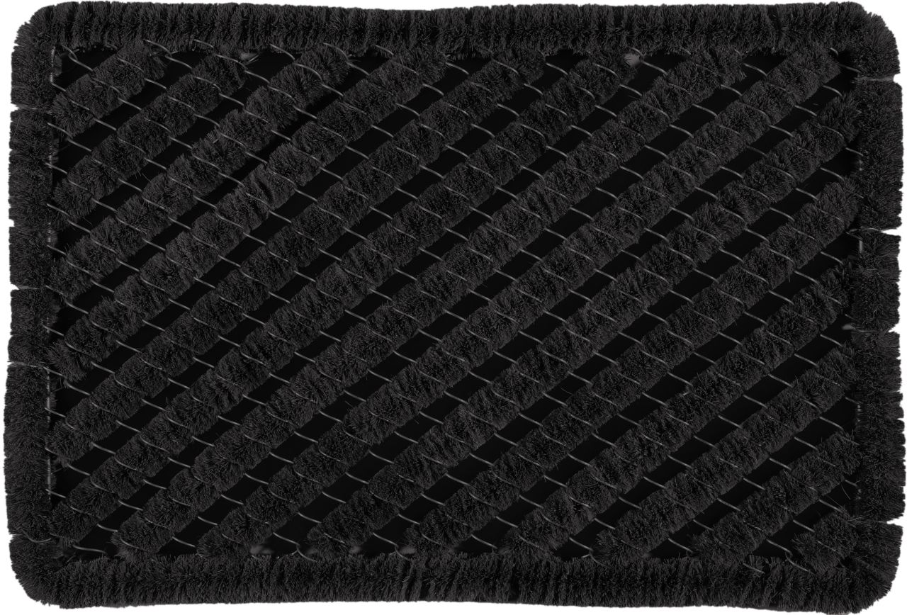 Fußmatte Kokos-Drahtgitter, schwarz, 40 x 60 cm von Divers