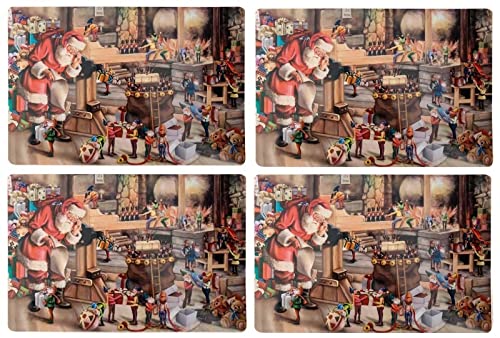 Diverse 4 Weihnachten Platzdeckchen Motiv Platzset Platzmatte Tischset Nostalgie Retro von Diverse