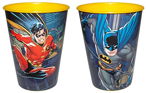 Diverse 4 x Becher DC Batman u Robin Comic Trinkbecher Saftbecher Zahnputzbecher Party von Diverse