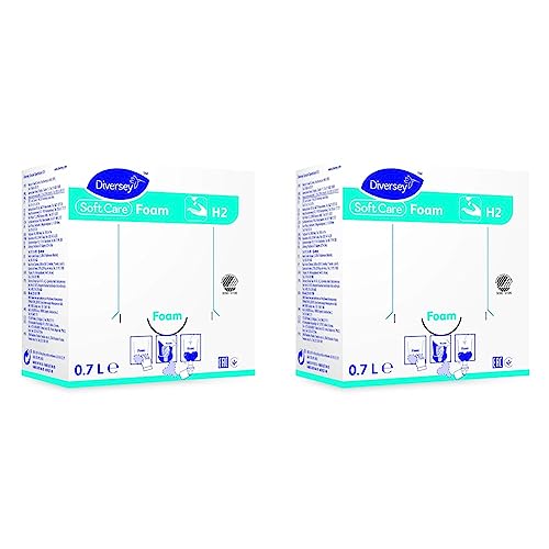 Diversey 7514368 Soft Care Foam H2, milde Schaumseife zur Händereinigung, 0,7 L (Packung mit 2) von Diversey