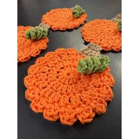 Handgemachte Kürbis Untersetzer/Herbst - 4Er-Set Versandfertig von DiversifiedDesignsTX