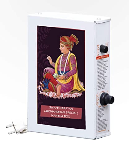 Divine Mantra Box Swami Narayan Special Mantra Box-Akshardham Mandir Chanting Box für Meditation und Puja-Metall-Steel grau Divine Mantra Box Swami Narayan Special Mantra Box-Akshardham Mandir Chanting Box für Meditation und Puja-Metall-Steel grau von Divine Mantra Box