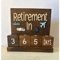 Handgemachter Ruhestands-Countdown-Kalender Reise-Thema-Dekor von DivineForeverDesigns