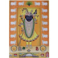 Elegantes Gemälde Von Shreenathji Textur Beschichtet Fine Print Poster Ohne Rahmen | 20 X 28 Zoll, Erhältlich in 5 Designs von DivinedecorsIndia