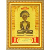 Jain Gott Parshwanath Mit Navkar | Namokar Mantra Housewarming Geschenk Schönes Goldenes Folienfoto Im Goldenen Rahmen | 11, 50 X 13, 50 Zoll von DivinedecorsIndia