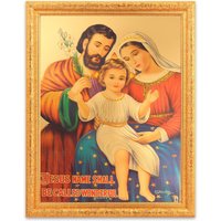 Jesus Mit Eltern Goldene Folie Foto Im Goldenen Rahmen Groß | 14 X 18 Zoll von DivinedecorsIndia