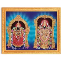 Padmavati Devi Tirupati Balaji Sparkle Print Digitales Foto Im Goldenen Rahmen Groß | 14 X 18 Zoll von DivinedecorsIndia