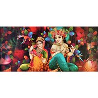 Radha Krishna Art Work Fineprint Wandaufkleber Poster Ohne Rahmen | 24 X 48 Inches von DivinedecorsIndia