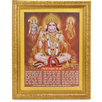 Widder Sita Hanuman Goldenes Zari-Kunstwerksfoto Im Goldenen Rahmen | 11 X 13 Zoll Oder | 27, 94 33, 02 cm von DivinedecorsIndia