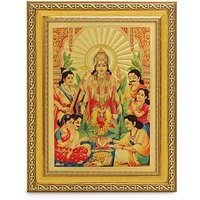 Satyanarayana Schönes Goldenes Folienfoto Im Goldenen Rahmen | 11, 50 X 13, 50 Zoll von DivinedecorsIndia