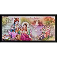 Sparkle Print Von Radha Krishna Aufkleber Poster Ohne Rahmen | 20 X 40 Inches von DivinedecorsIndia