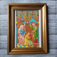 Heilige Familie Icon Print | Das Leben Der Heiligen Jesus Kindheit Restauriertes Kunstwerk von Divinegiftshop