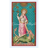 St Margaret Von Antiochia Ikonendruck | Schutzpatron Der Sterbenden Menschen, Nierenkranke, Krankenschwestern von Divinegiftshop