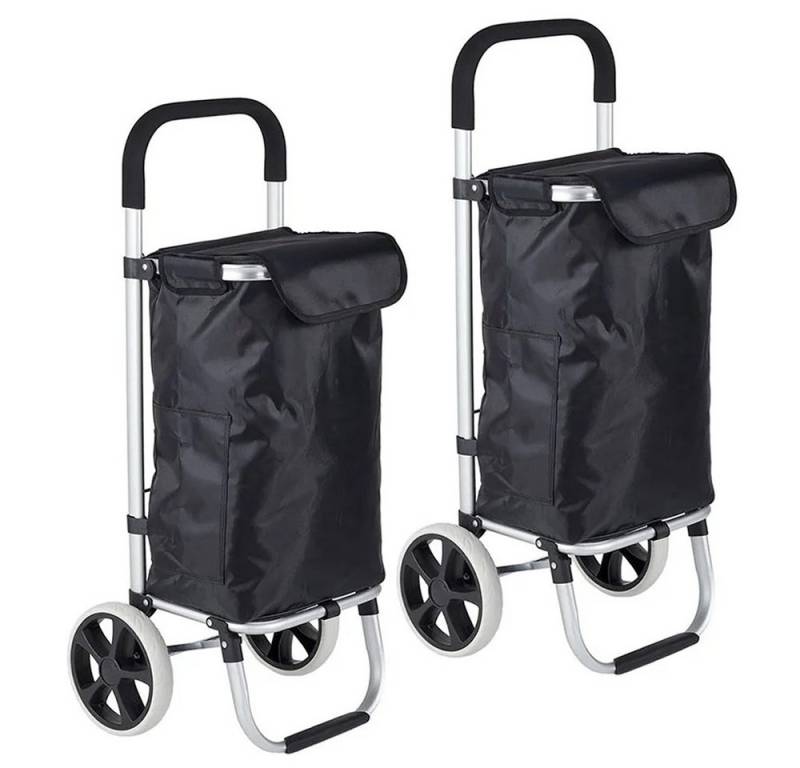 Divit Transportkarren 2er-Set Klappbarer Einkaufstrolley ET1 Einkaufskorb Einkaufswagen 50 L von Divit