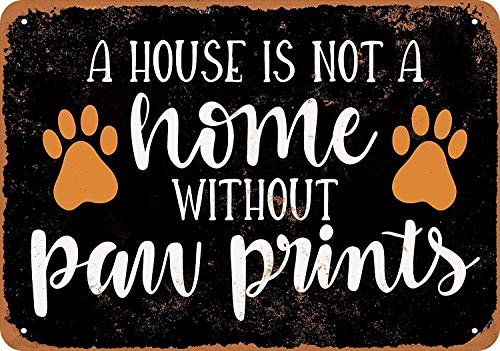 Divite Blechschild – A House is Not a Home Without Paw Prints Wand Gedenkdekoration 20,3 x 30,5 cm – Vintage-Look Divite Blechschild – A House is Not a Home Without Paw Prints Wand Gedenkdekoration 20,3 x 30,5 cm – Vintage-Look von Divite