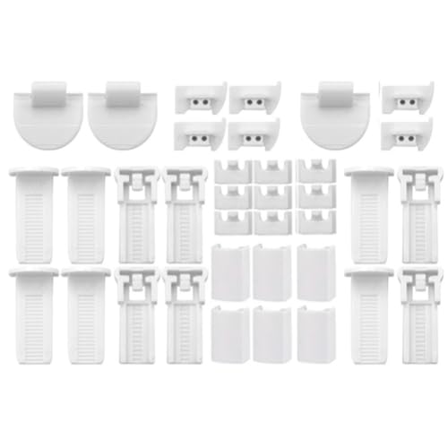 Divono Plissee Ersatzteile Set, Für Plissee Ersatzteile Klemmträger - 6 Kit 36 Stück Plissee Klemmträger Zubehör Halterung, für Plissee Ohne Bohren/Plissees Fenster von Divono