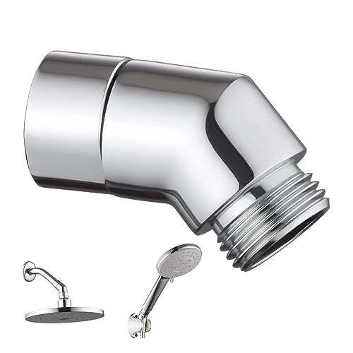 Handbrause Adapter 45 Grad,Regendusche Duschkopf Adapter Winkelstück Handbrause Adapter Winkel Adapter Winkel Winkelstück Für Handbrause Beweglich Duscharmanschluss(silber) von Divono