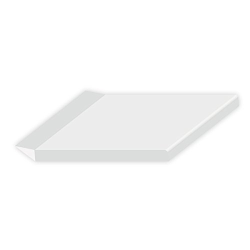 6 Meter DIWARO Kunststoff Flachleiste weiß selbstklebend mit Dichtlippe, Breite 20 mm, Dicke 2,5 mm. Für Fensteranschluss, Abdeckleiste, Fensterleiste und Mauerwerksanschluss. von DIWARO.