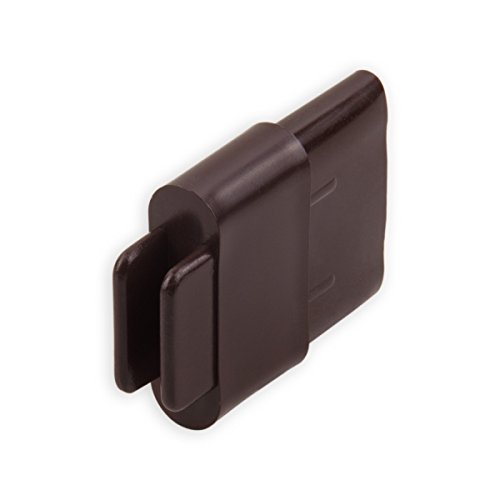DIWARO® 1 Paar Endstabgleiter | Größe 35mm x 14mm | Farbe braun, grau oder weiß | Material Kunststoff | für Endleiste, Endschiene, Winkelendschiene | Rolladenpanzer, Jalousie, Rollo (braun) von DIWARO.