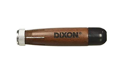 Dixon - DIX00500 Industrieller Holzkreidehalter für 1/2 Zoll runde oder sechseckige Buntstifte, Holz mit Metallfutter, Walnuss, 1er Pack (00500) Walnuss von Dixon