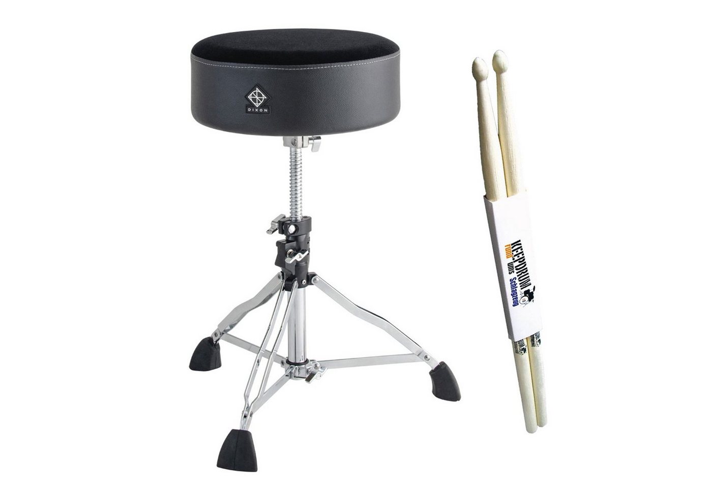 Dixon Schlagzeughocker Dixon PSN-11ST Schlagzeug-Hocker mit Drumsticks (Hocker mit Sticks), Schlagzeughocker von Dixon