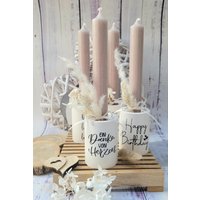 Kerzenhalter Mit Trockenblumen Und Spruch - Geschenkidee Frauen Zum Geburtstag, Abschiedsgeschenk, Kleine Aufmerksamkeit, Dankeschön von DiyHerzwerke