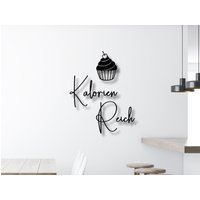 Schriftzug Aus Holz Für Die Wand - Kalorien Reich Humorvolle Deko Naschkatzen Und Genießer Küchen 3D Wandtattoo Cupcake Schriftzug Aus Holz Für Die Wand - Kalorien Reich Humorvolle Deko Naschkatzen Und Genießer Küchen 3D Wandtattoo Cupcake von DiyStudioKraft