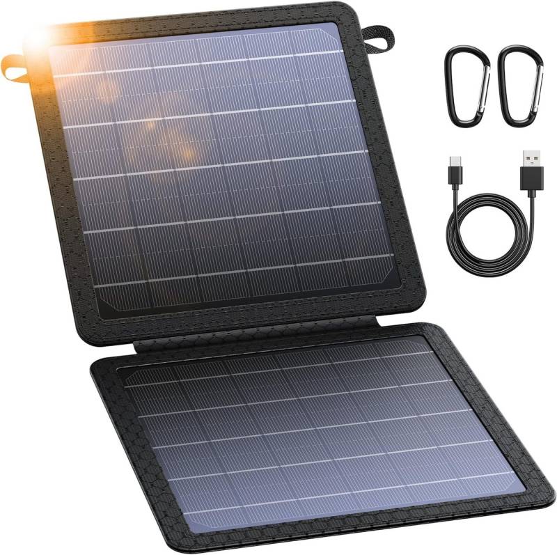 Diyarts Solarmodul, Monokristallin, (Zuverlässige Energieversorgung Solar Charger, Solarpanel mit 24% höherem Wirkungsgrad), tragbarem Design und vielseitiger Aufladung für unterwegs von Diyarts