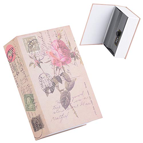 Buchtresor mit Kombinationsschloss, Mini Buchsafe Geldkassette Versteck für Wertsachen im Buchregal, Tragbare Security Safe Box für Bargeld, Schmuck, Kreditkarten, 18 x 11,8 x 5,5cm von Diyeeni