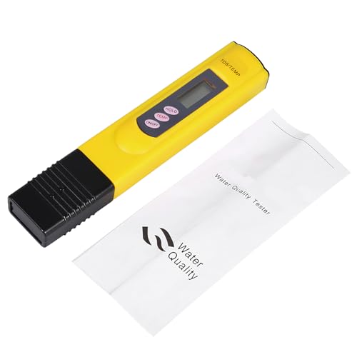Digital TDS Messgerät Wasserqualität Tester, Handheld TDS Meter Tester mit LCD Anzeige Messbereich 0-9990ppm, Wassertester für Trinkwsser Schwimmbad Pool Aquarium Spas(Gelb) von Diyeeni