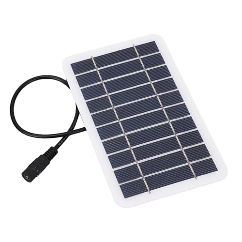 Diyeeni 2W 5V Tragbares Solarpanel, Solarpanel -Ladegerät mit DC5521 -Ausgang, Leichte Monokristalline Panels für die Kompatibilität Im Freien mit 3,7 Bis 5 V -Batterien von Diyeeni
