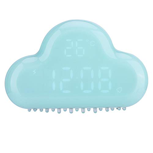 Diyeeni Digital LED Wecker in Wolke Form, Magnetischer Kinderwecker mit Temperatur Kalender Snozee Baterriebetrieben, Digital Tischuhr für Kinder ohne Ticken, Geeignet für Mädchen Jungen(Blau) von Diyeeni