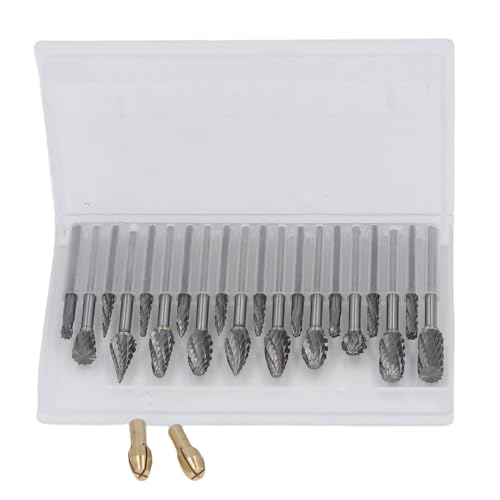 Diyeeni Doppelte Drehende Grat -Set, Stabmühlenstücke 1/8 Zoll Welle Tragbare 20 Stcs mit 2 Collets Zum Bohren Zum Polieren Diyeeni Doppelte Drehende Grat -Set, Stabmühlenstücke 1/8 Zoll Welle Tragbare 20 Stcs mit 2 Collets Zum Bohren Zum Polieren von Diyeeni