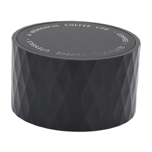 Diyeeni Kaffeeverteiler, Kompakter Kaffee -Schwerkraftverteiler Leveler Leicht zu Reinig zu Reinigem Rostfreiem Edelstahl für Büro (Schwarz 53 mm) von Diyeeni
