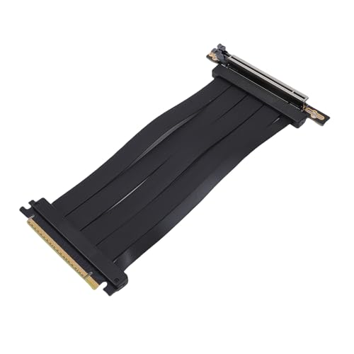 Diyeeni PCI-E 5.0 Riser-Kabel, Kompatibel mit RTX4090 (TI), PCIE 5.0 X16 Hochgeschwindigkeit Flexibler Extender-Kartenverlängerungsanschluss 90 Grad Adapter, Einzelzeile 10 Paare 4.0, von Diyeeni