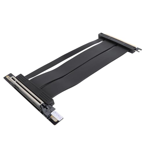 Diyeeni PCI-E 5.0 Riser-Kabel, PCIe Gen 5.0 16x 200 Mm Hochgeschwindigkeit Flexibler GPU-Riser-Kabel, EMI Abgeschirmt, 90 Grad, Kompatibel mit 4.0/3.0/2.0, für RTX3090 RTX3080TI RTX3080 von Diyeeni