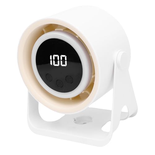 Diyeeni Schreibtischventilator, Hochgeschwindigkeits -bürstenloser Motor Kleiner Schreibtischventilator mit Nachtlicht für Schlafzimmer von Diyeeni