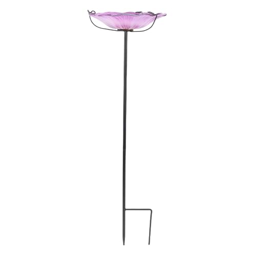 Diyeeni Solar Bird Bad Brunnen, Stabile Stütze Dekorative Vielseitige Vogelbades Bades Gusseisen Im Freien mit der Terrasse von Diyeeni