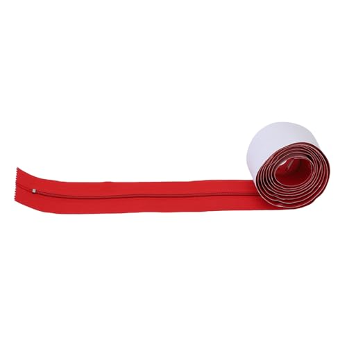 Diyeeni Staubbarriere Reißverschluss, 2 Stcs Heavy Dut Self Adhesive Nylon Staubschutz Reißverschluss für Gewächshaus für Plastikfolien (Rot) von Diyeeni