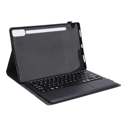 Diyeeni Touchpad-Tastaturhülle für Tab P12 12,7 Zoll 2023, 7 Farben Hintergrundbeleuchtung Trackpad-Tastatur PU Folio Stand Cover Case mit Stifthalter für 12,7 Zoll Tab P12 2023 (Black) von Diyeeni