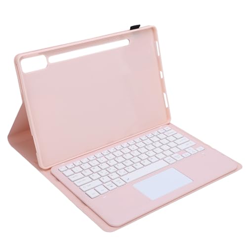 Diyeeni Touchpad-Tastaturhülle für Tab P12 12,7 Zoll 2023, 7 Farben Hintergrundbeleuchtung Trackpad-Tastatur PU Folio Stand Cover Case mit Stifthalter für 12,7 Zoll Tab P12 2023 (PINK) von Diyeeni