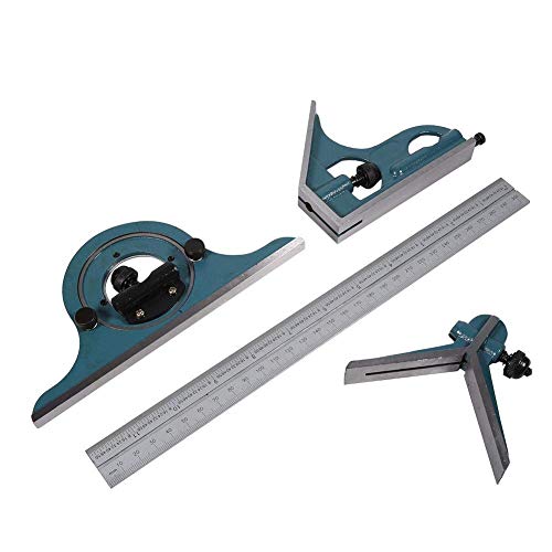 Edelstahl Kombinationswinkel 300mm Lineal + 180º Winkelmesser + Scriber + Umkehrbare Schloßbolzen, Geeignet zum Messen, Markieren, Auslegen Edelstahl Kombinationswinkel 300mm Lineal + 180º Winkelmesser + Scriber + Umkehrbare Schloßbolzen, Geeignet zum Messen, Markieren, Auslegen von Diyeeni