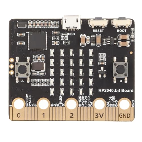 RP2040 Micro Bit Development Board mit LED-Licht, W25Q16 16M Flash Development Board für die Programmierung von Computerspiel-Robotersteuerung von Diyeeni