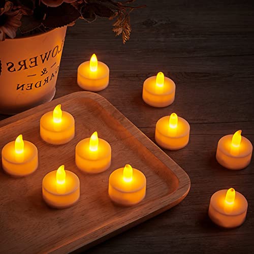 24 LED Kerzen, Flammenlose Tealights, Flackern Teelichter, Elektrische Kerze Lichter Batterie Dekoration für Weihnachten, Weihnachtsbaum, Ostern, Hochzeit, Party [Batterien Enthalten] von Diyife