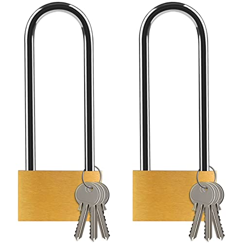 Diyife 7CM Langem Bügel Vorhängeschloss, 2er-Pack 6 Schlüssel Wasserdicht Schlösser für Werkzeugkisten, Koffer, Schränke, Spinde, Lager, Garage, Garten - Reibungslos Entriegeln von Diyife