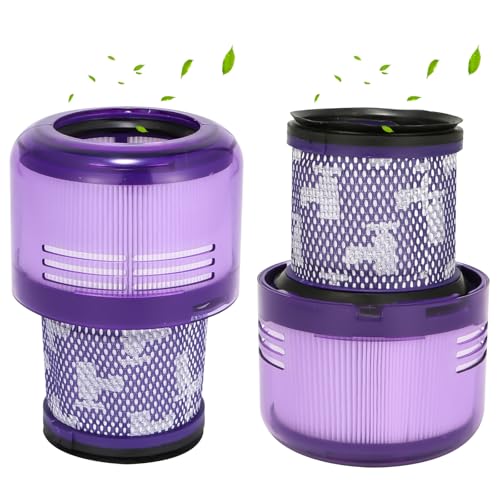 Filter für Dyson V12,Vakuumfilter Ersatz für Dyson V12 Detect Slim Absolute Filter Total Clean Extra Fluffy Motorhead Complete Akku Staubsauger,Waschbarer Filter Ersetzen Sie Nr.971517-01,2 Stück von Diymoll