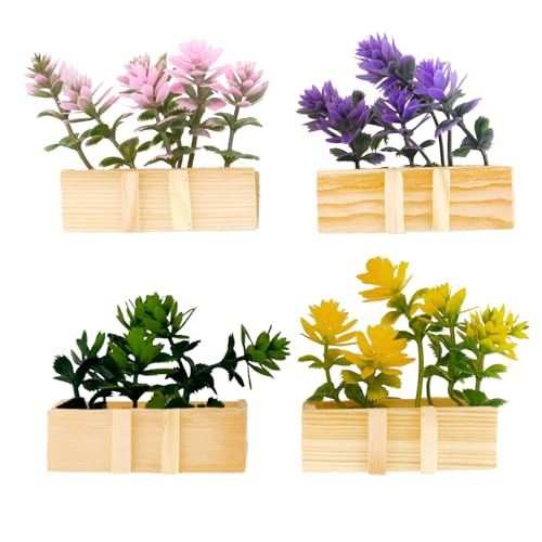 Diyxisk Magnete Kühlschrank, 4 Stück Topfpflanzen Kühlschrank Magnete, Interessant Kühlschrankmagnete, Schön Bblumen Fridge Magnet, für Büro, Küche, Schule, Schließfach, Whiteboar (Typ A) von Diyxisk